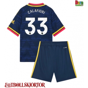 Arsenal Riccardo Calafiori #33 Borta Kläder Barn 2026-27 Kortärmad (+ Korta byxor)